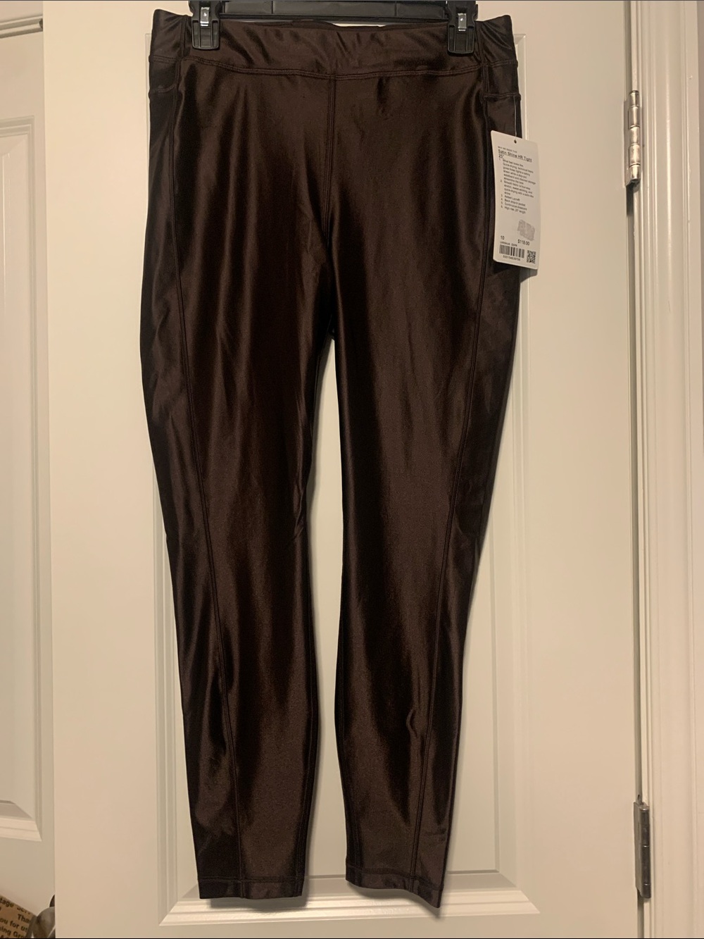 Lululemon NWT Satin Shine HR Tight 25" Size 10 Espresso